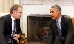 President Obama and the President of the European Council Donald Tusk, Washington DC 9 March 2015
