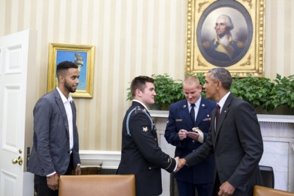 President Obama welcomes the US Heroes