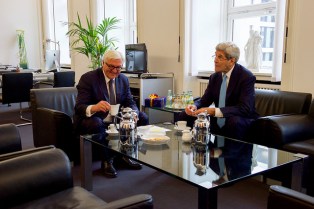 Secretary Kerry with German Foreign Minister Steinmeier. Berlin October 22, 2015