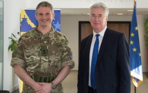 Major General Martin Smith the UK Secretary of State for Defence Michael Fallon Janurary 2016