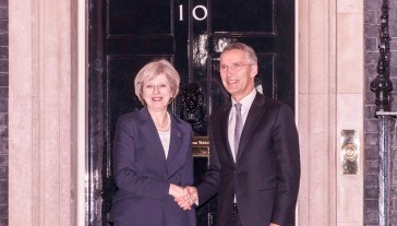 Bilateral meeting between NATO Secretary General Jens Stoltenberg and Prime Minister Theresa May
